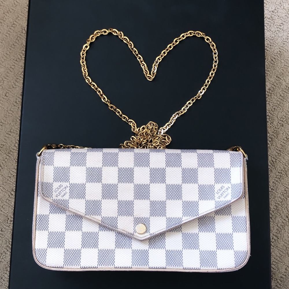 SOLD - Louis Vuitton Felicie Damier Azur